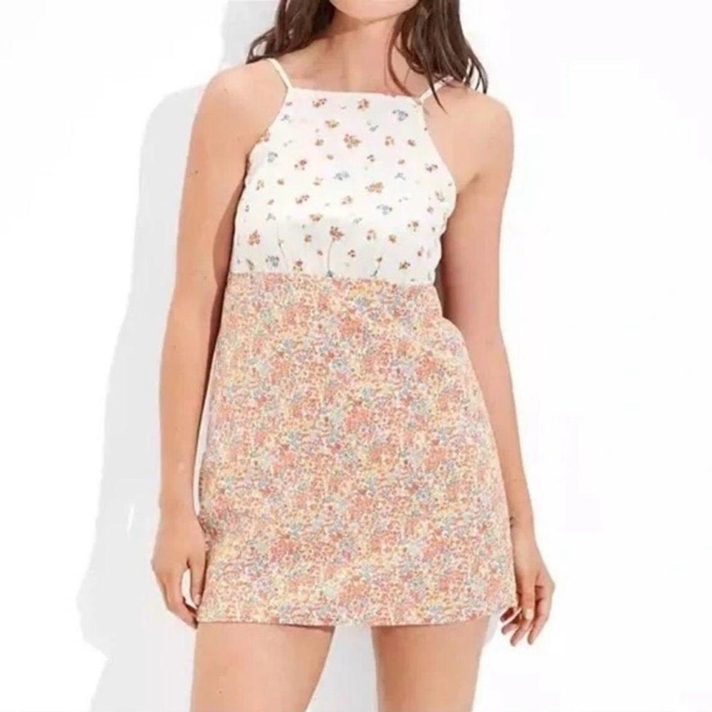 AE Floral High Neck Mini Dress